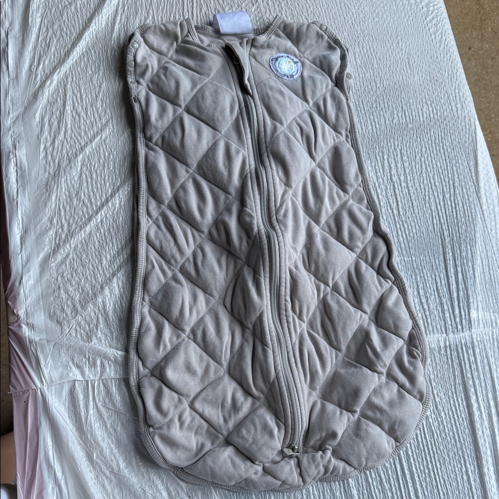 Gray Quilted Baby Sleep Sack